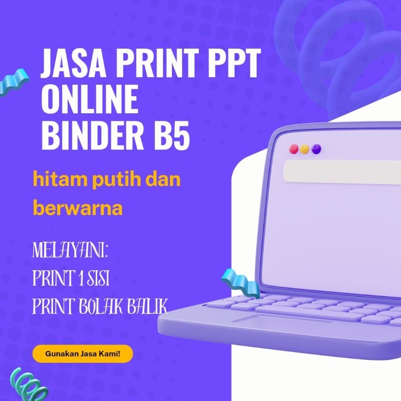 

jasa print kertas binder B5 | print PPT | Print murah