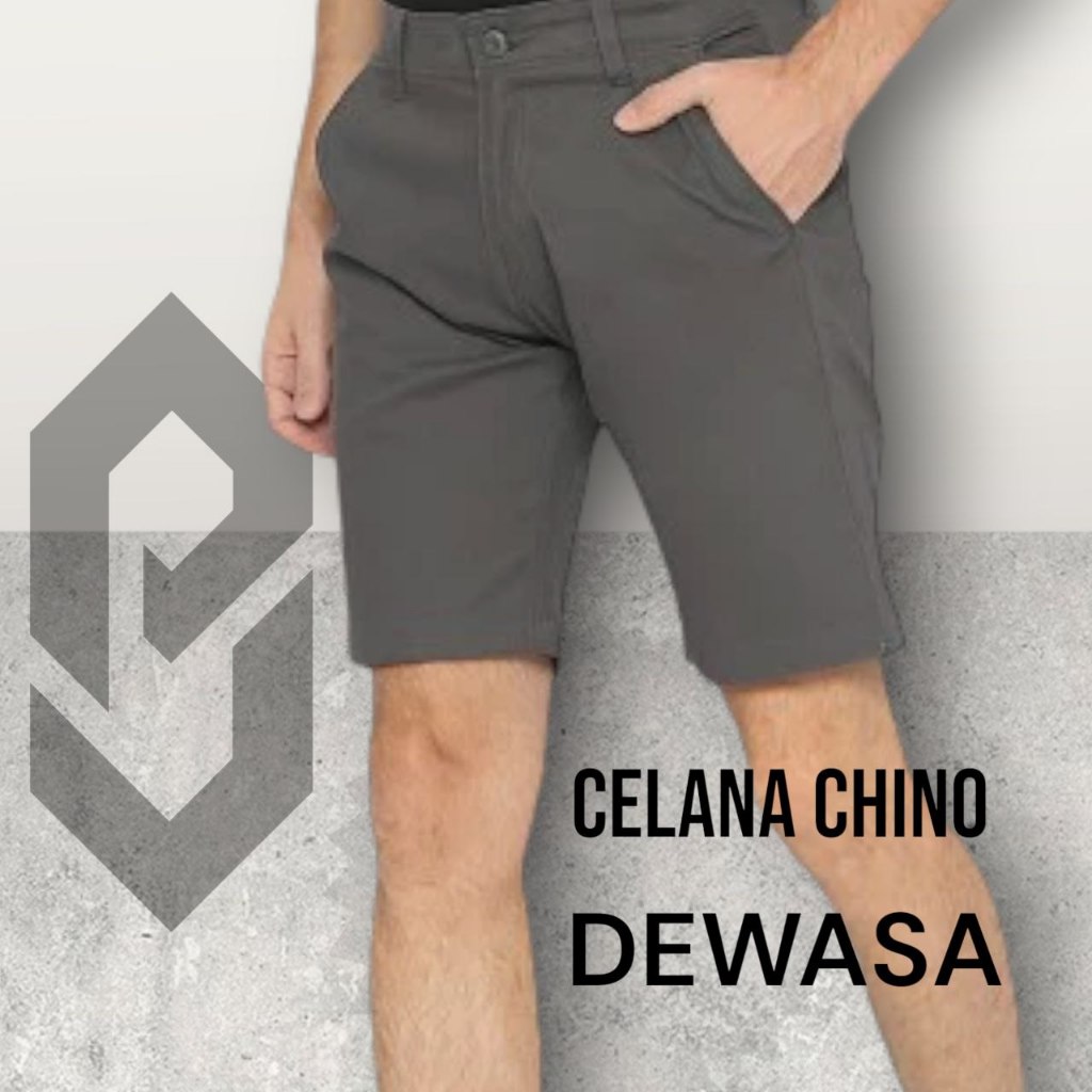 celana pendek pria slim celana pendek atas lutut bahan american drill