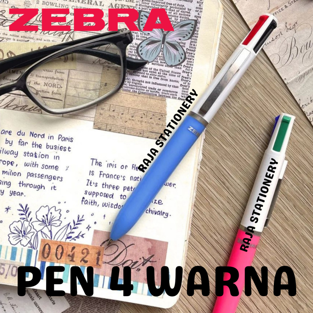 

Zebra Semi Gel Pen 4 Colours A4C / Bolpen 4 Warna Warni Zebra A4C