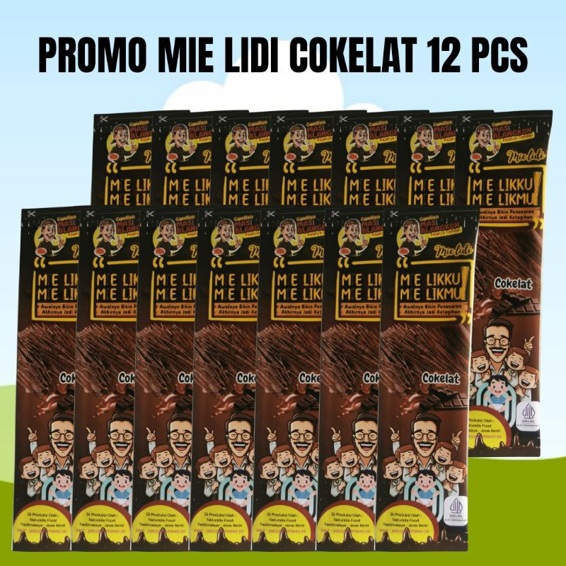 

Mie Lidi Murah 12 pcs varian Cokelat