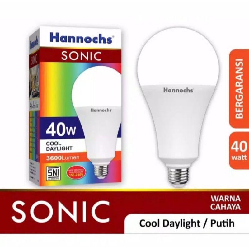 hannochs sonic bohlam bola lampu led 40 watt Putih