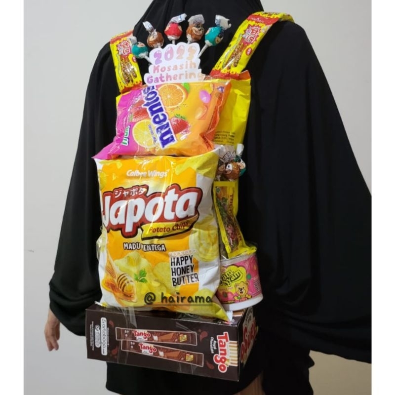 

ransel snack backpack makanan kecil lucu / hampers paket chiki