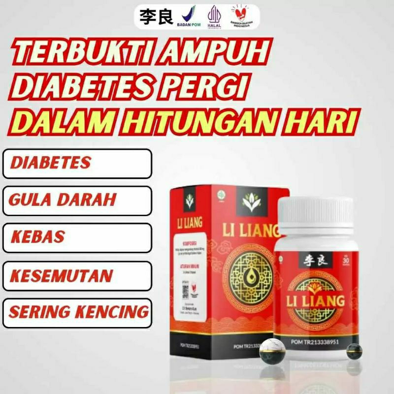 

Li Liang Asli Obat Diabetes Gula Darah isi 30 Kapsul Herbal Original