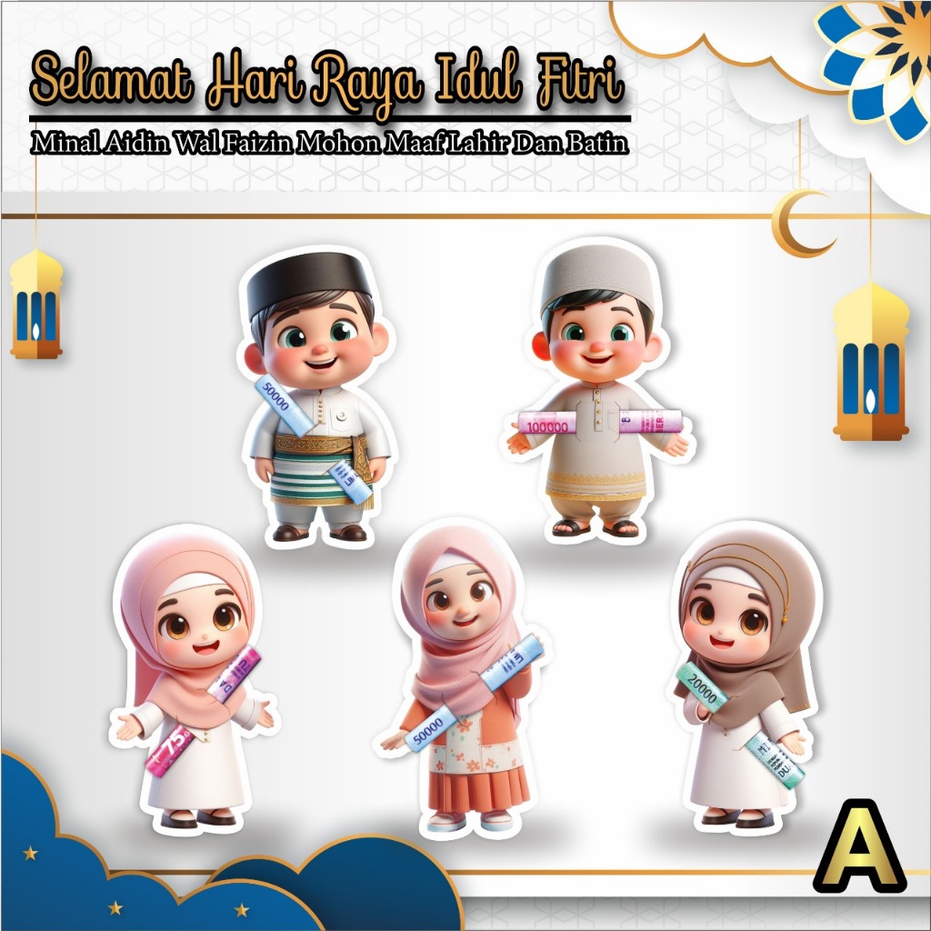 

THR Amplop Lebaran Uang Selip Angpao Lebaran Karakter 3D Viral Karakter Gemoy Peluk Lucu Gemes isi 10 pcs