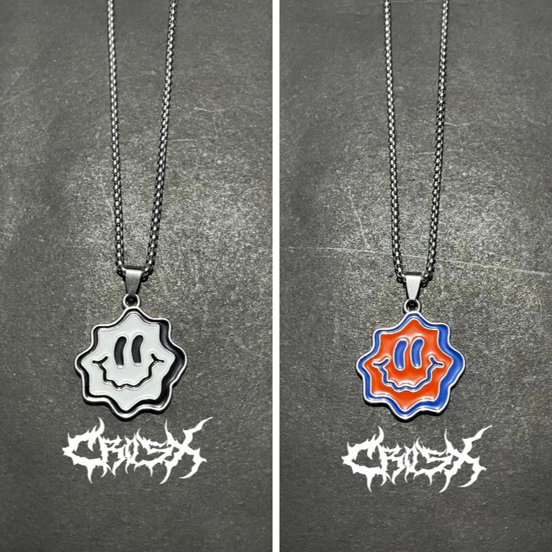 BPOLAR NECKLACE / KALUNG SMILE SAD NECKLACE / KALUNG SPIRAL CROSS SALIB KALUNG RANTAI HIP HOP CHOKER