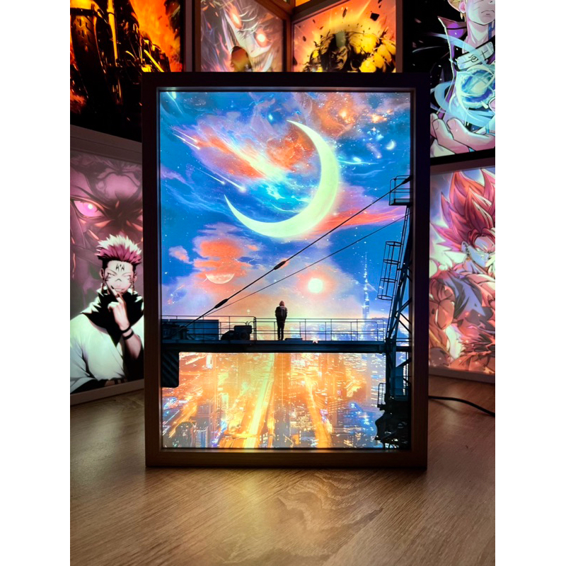 Frame 3D Light Painting Gambar Menyala Lampu LED