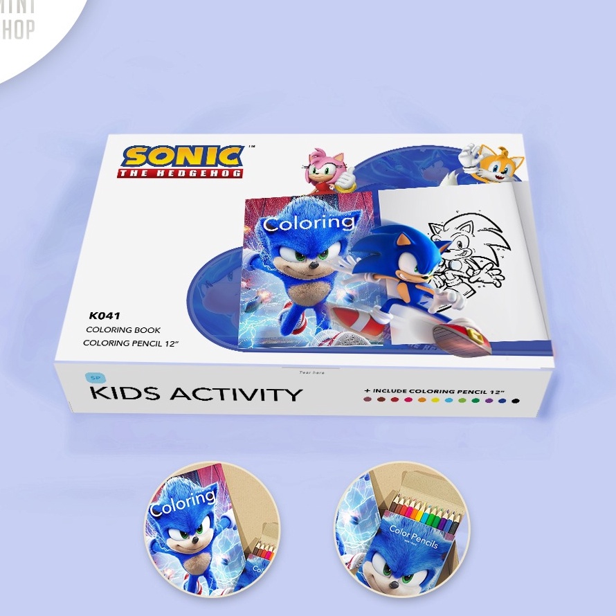 

STAR K41 Sonic Souvenir Ulang Tahun Anak Buku Mewarnai Dan Pensil Warna