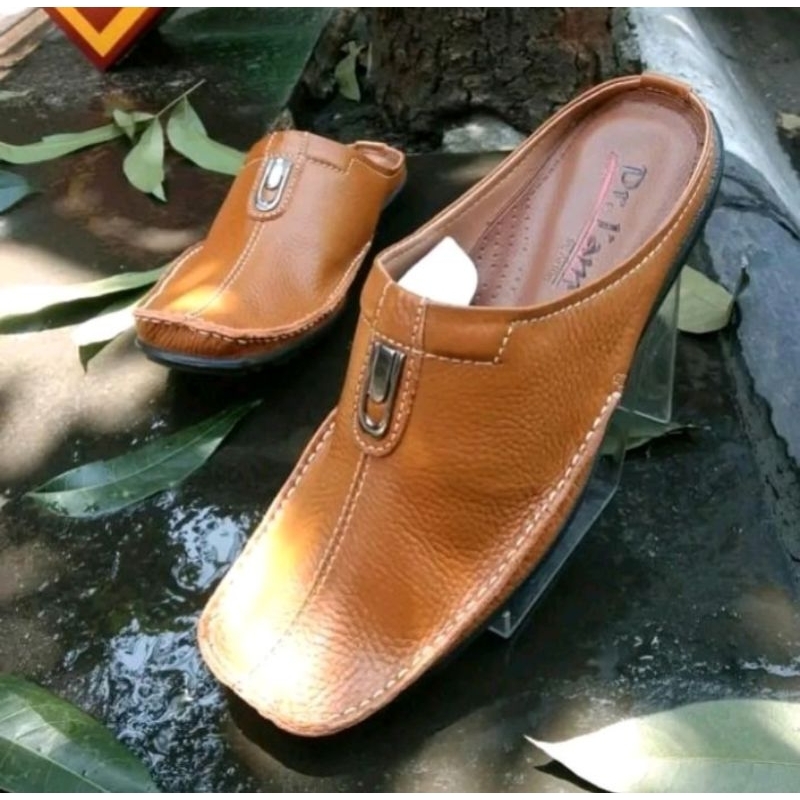Sepatu Sandal Bustong pria Kulit asli, Sandal Butong pria kulit asli, Sandal bustong santai Pria, Sa
