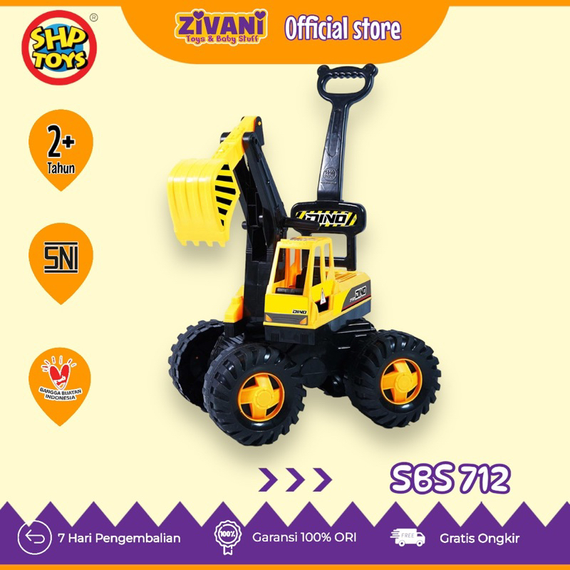 Zivani Mainan anak mobil beko eskavator beko anak Shp toys SBS 712
