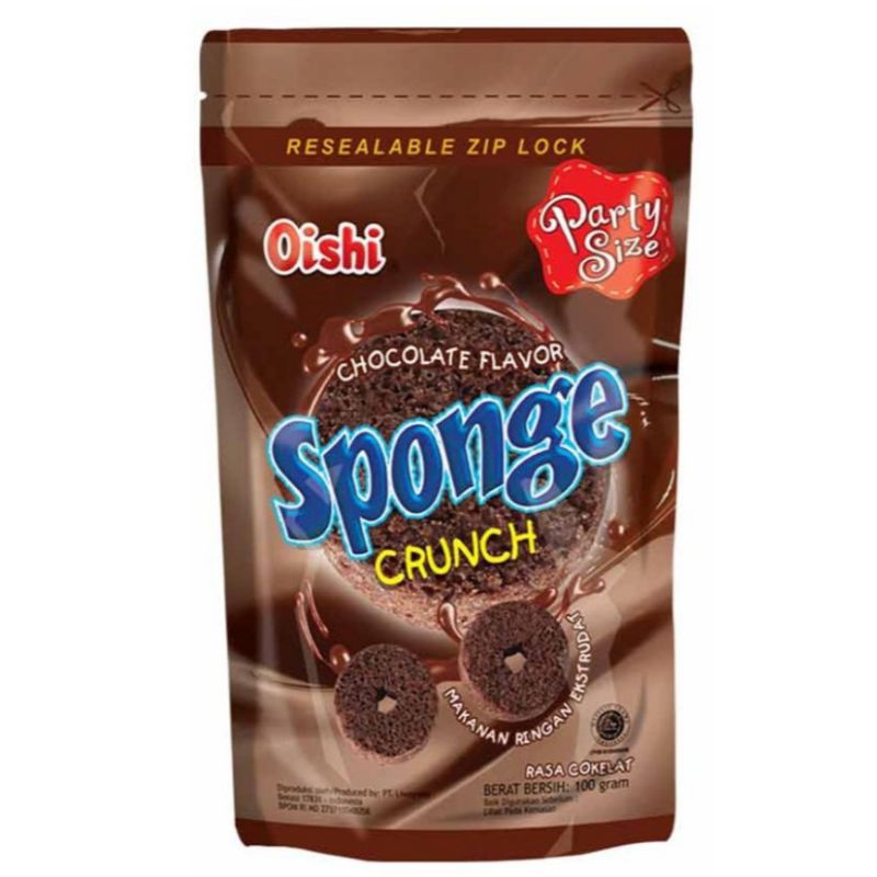 

Oishi Sponge Crunch snack Coklat 100 g