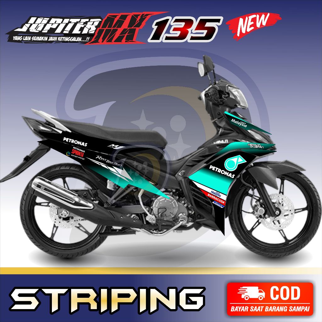 Striping Lis Jupiter Mx 135 New Stiker Motor Jupiter Mx 135 New Petronas