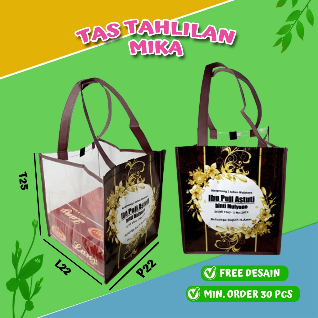 Tas Hajatan Tahlilan Selamatan Orang Meninggal Bahan Mika