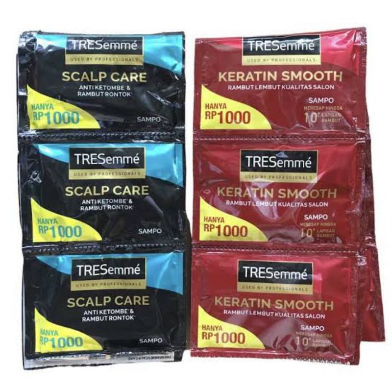 Tresemme Keratin smooth shampoo 8+2ml x 12pcs / Tresemme renceng / Tresemme murah / Tresemme sachet 