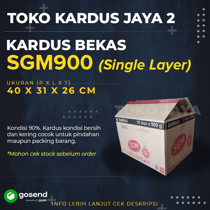 Kardus Bekas SGM 900 Untuk Packing atau Pindahan Rumah