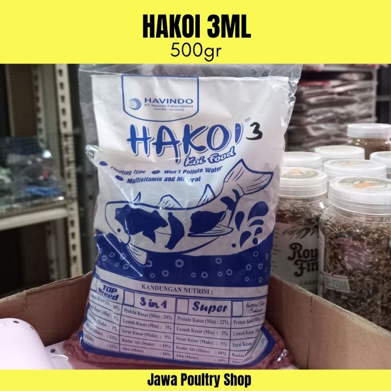 PAKAN IKAN KOI HAKOI 3ML 500gr