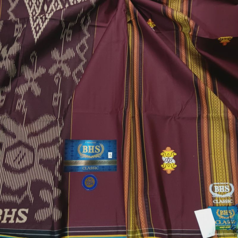 SARUNG BHS CLASSIC GOLD C45 SSH 5 MERAH HATI SONGKET