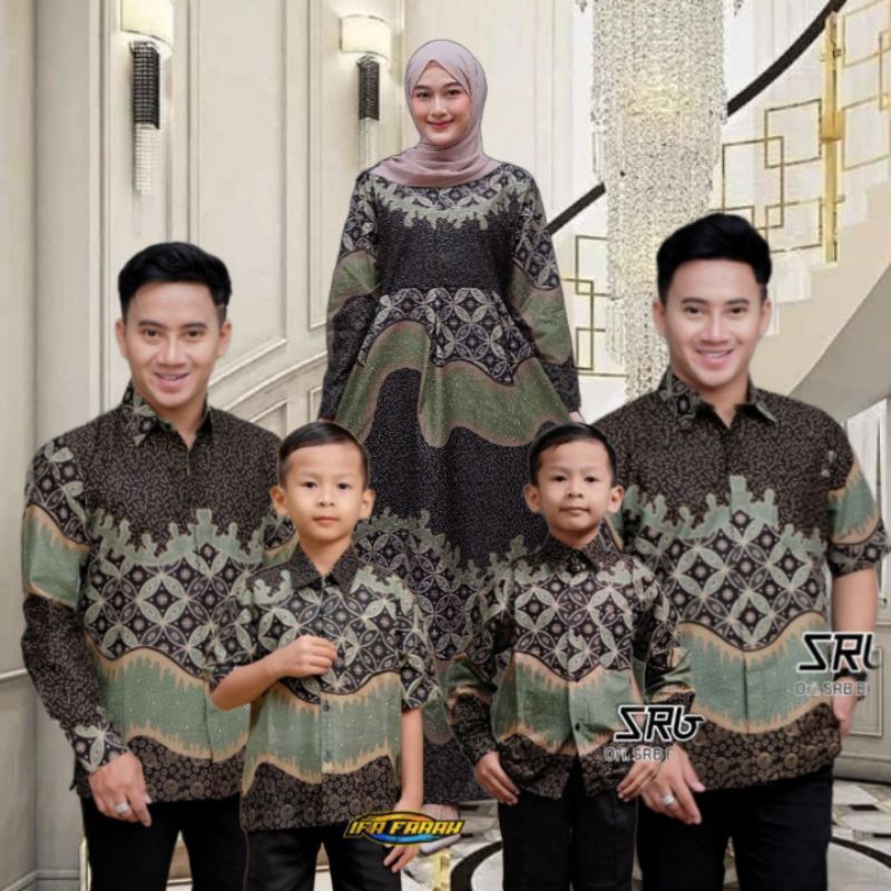 kemeja gamis batik couple keluarga modern couple modern