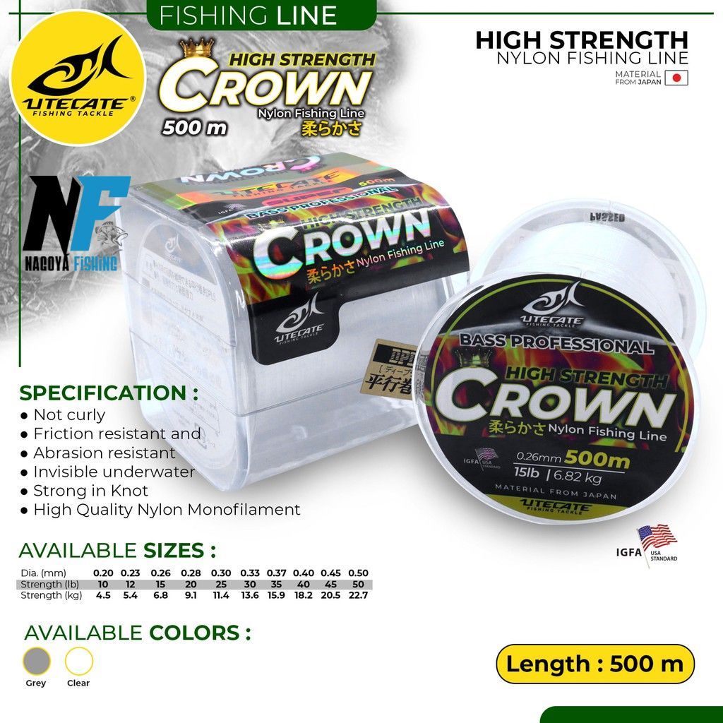 Senar Pancing Utecate UTC Crown 500 m IGFA Murah Harga Grosir
