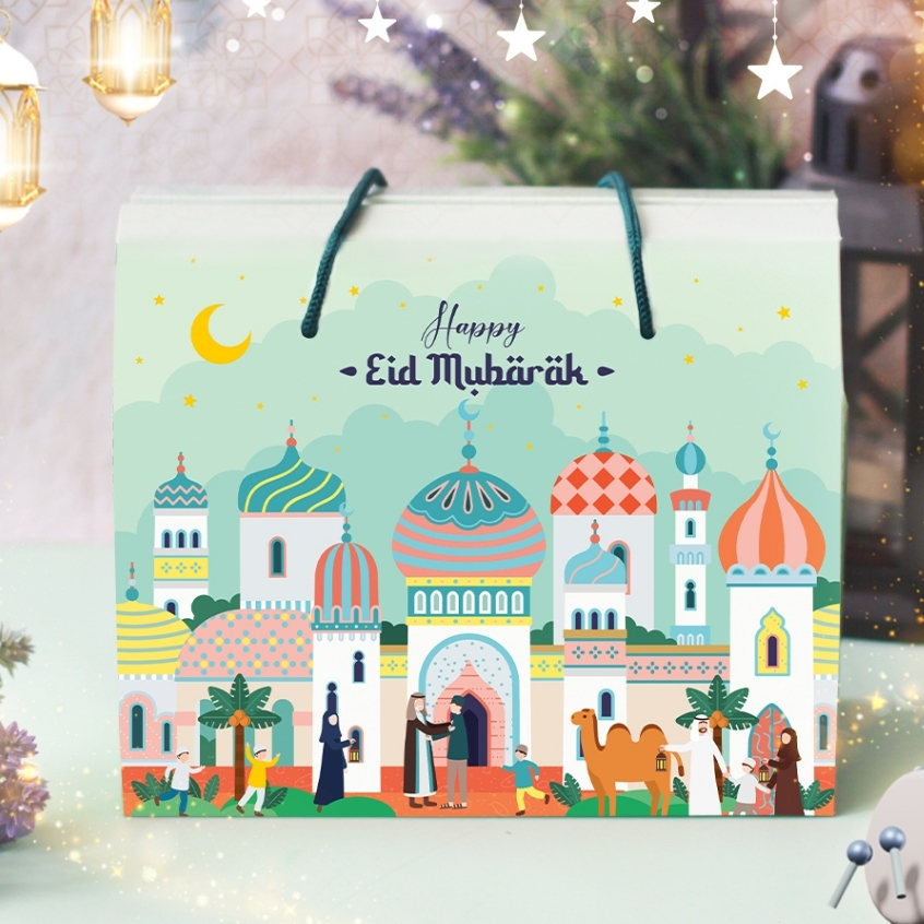 

Gable Box Hampers Idul Fitri - festive Mubarak uk 24x12x20