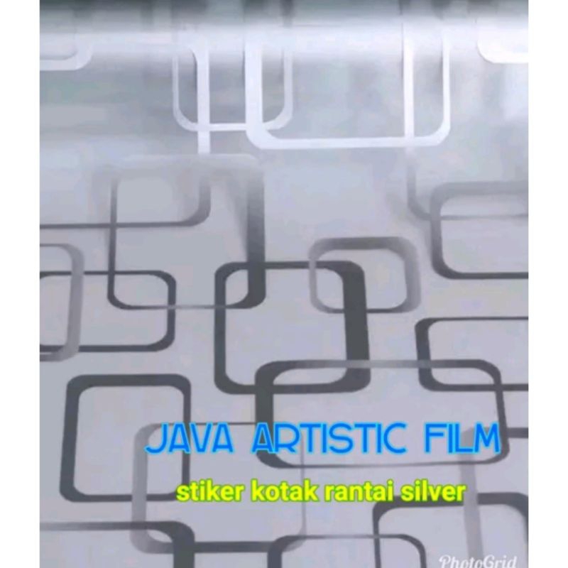 Stiker kaca jendela rumah motif minimalis/sticker kaca motif kotak kotak/stiker kaca film rumah dan 