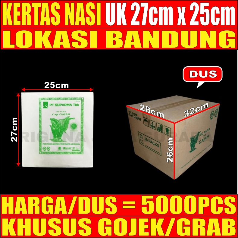 Kertas Nasi Kfc Pembungkus Per Dus Anti Minyak Murah Bandung