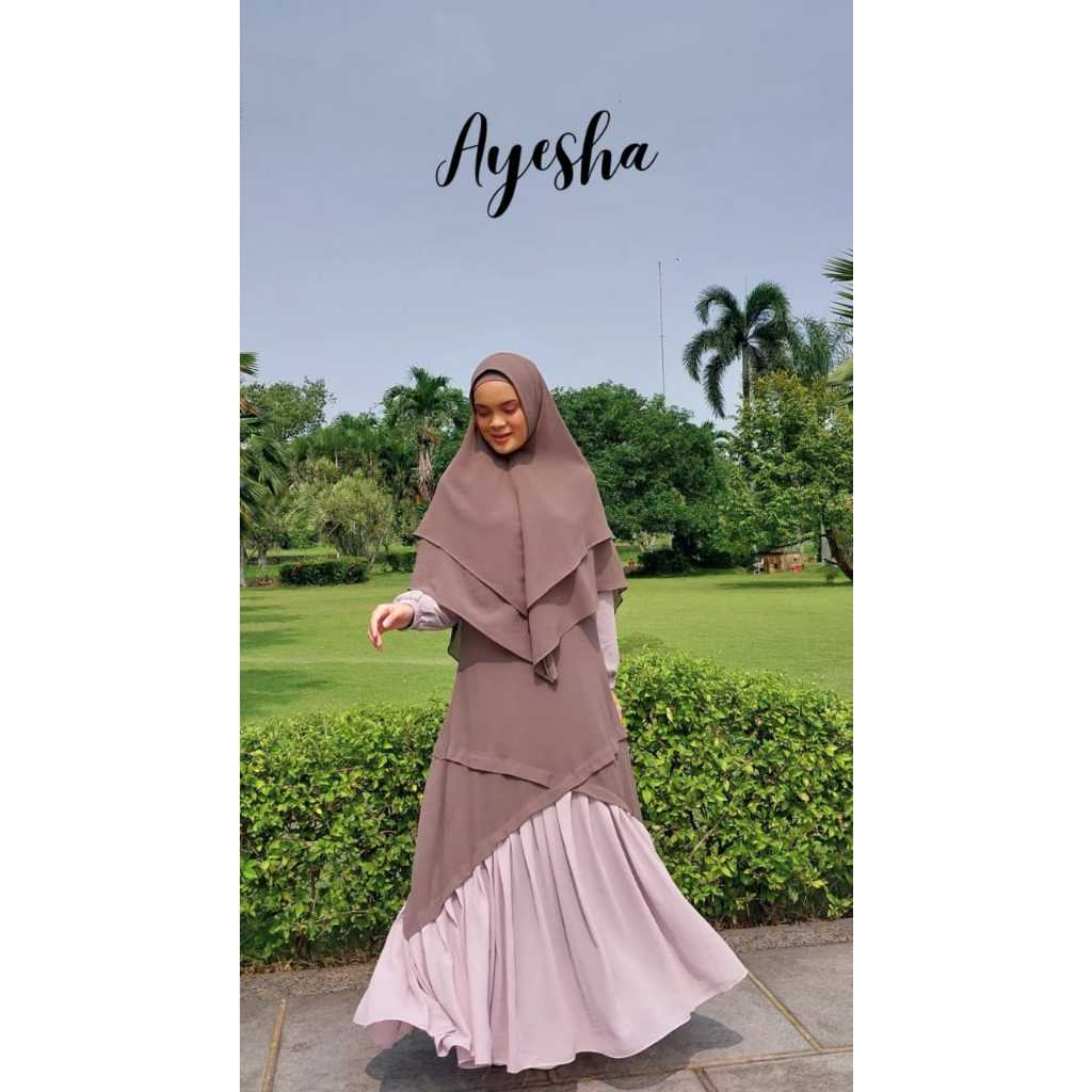 Setelan Gamis Syari lengkap dengan Jilbab Syari Terbaru