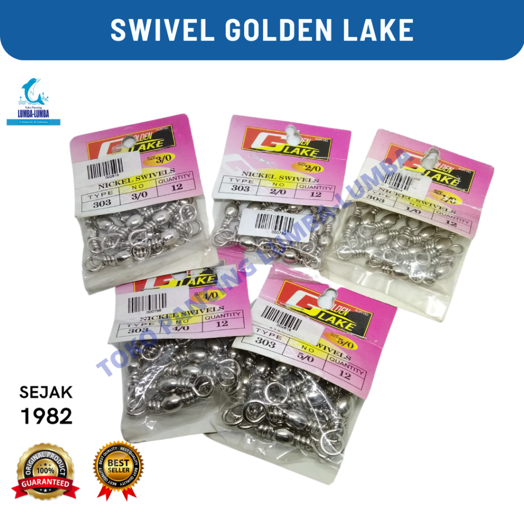 Swivel Golden Lake Ukuran Besar / Kili Kili Pancing Ukuran Besar / Kili Kili