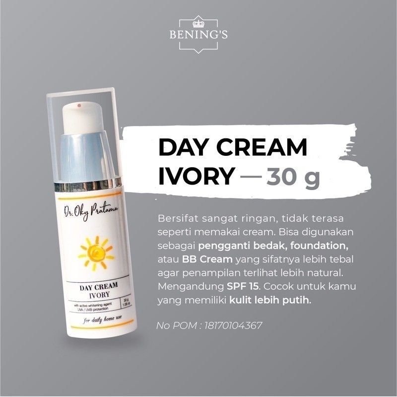 Cc Cream Day Cream Ivory Benings Clinic By Dr.Oky Pratama Bening Bening's SPF