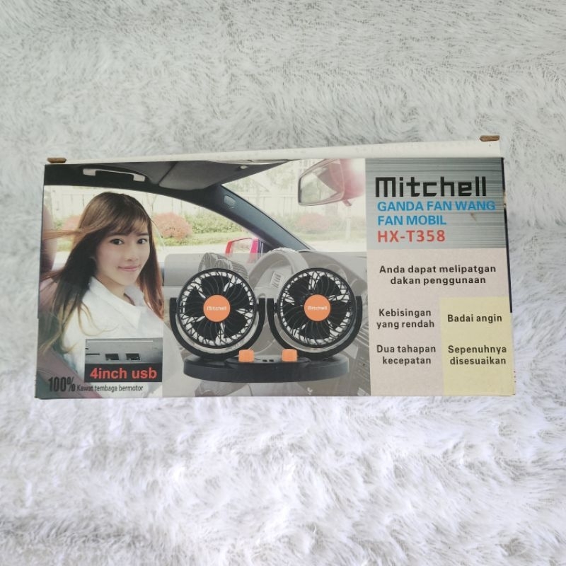Kipas Angin Mobil Mitchell T358 12 Volt & 24volt + Usb Charger