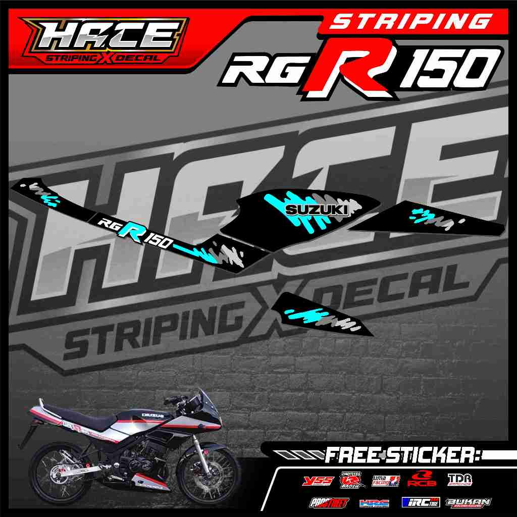 319 STRIPING STICKER SUZUKI RGR 150 - STRIPING SUZUKI STICKER RGR 150 SIMPLE RACING ABSTRAK