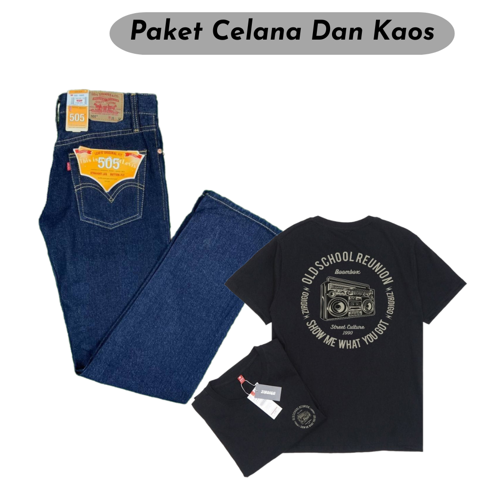 BELI CELANA BONUS KAOS - Celana jeans pria reguler celana panjang pria standart celana jeans murah k