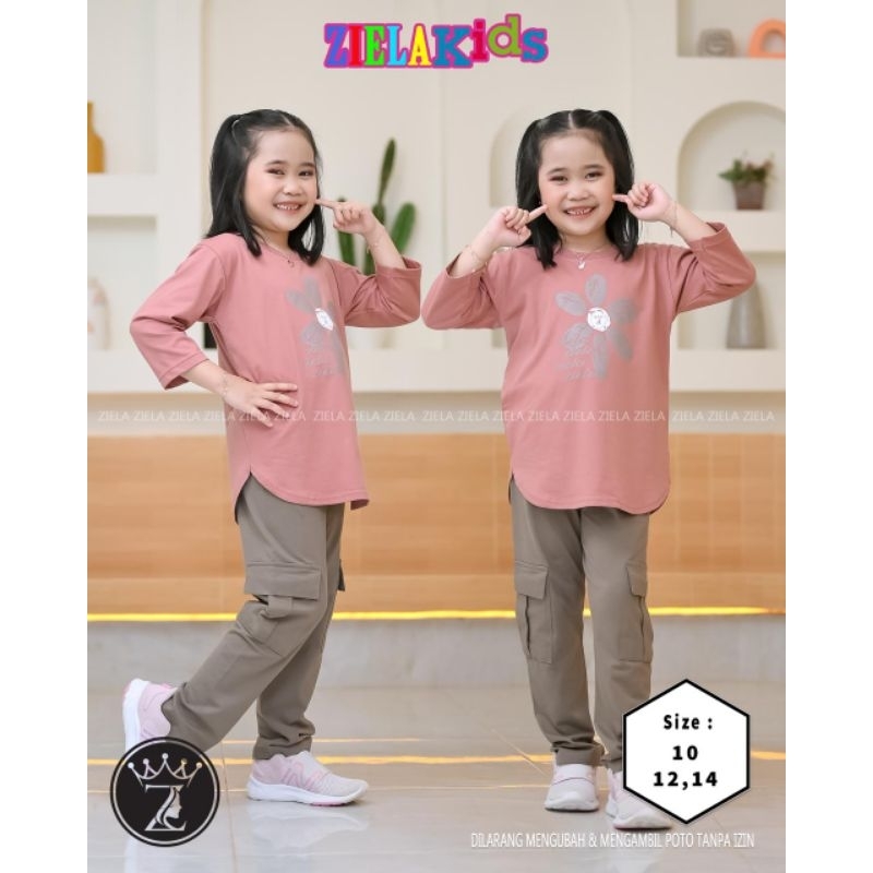 	 ONESET CARGO ZIELA KIDS TERBARU /SETELAN ZIELA CARGO /ONE SET CARGO TERKINI	