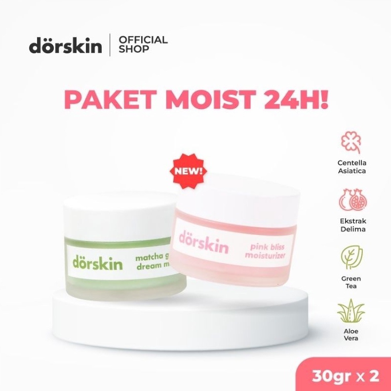 ART S8K DORSKIN  Matcha Glow Dream Mask  Pink Bliss Moisturizer Brightening