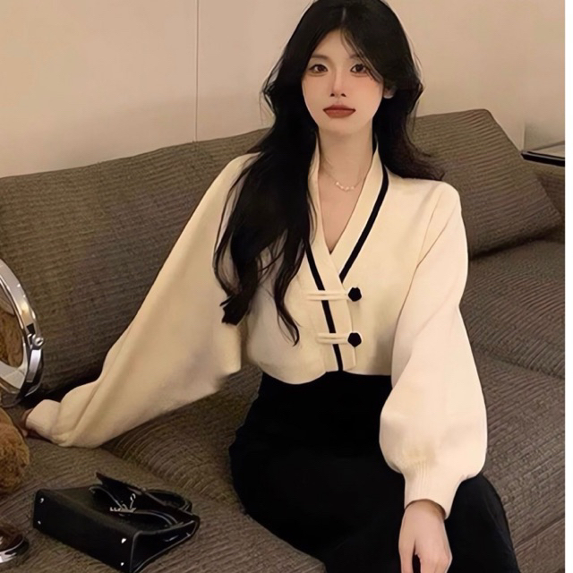 outer crop korea// sweater lucu crop