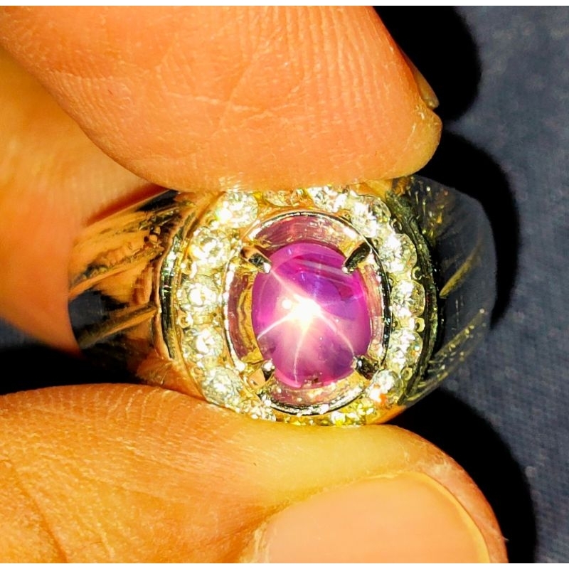 natural purple star sapphire no heat 1.87crat