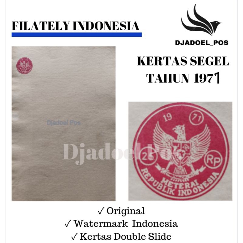 

KERTAS SEGEL TAHUN 1971 (Buy 4 Get 1 Free) Double Asli