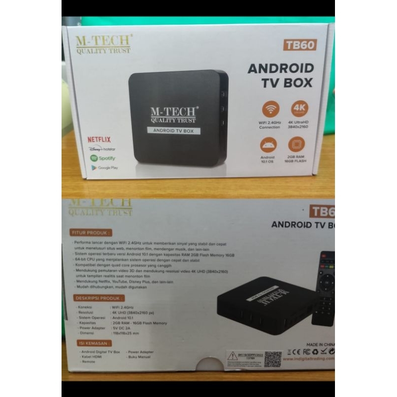 ANDROID TV BOX MTECH TB60 4K SMART TV BOX TB60