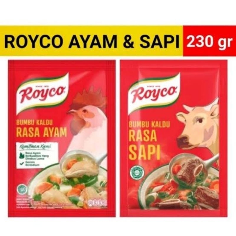 

ROYCO AYAM | SAPI PENYEDAP RASA NETTO 220 GR