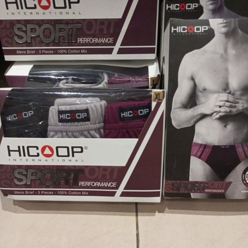 Hicoop celana dalam pria sport performance isi 3 pcs