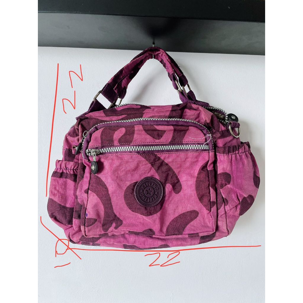 Tas Selempang Unisex Kipling Army Pink Genuine Authentic Original