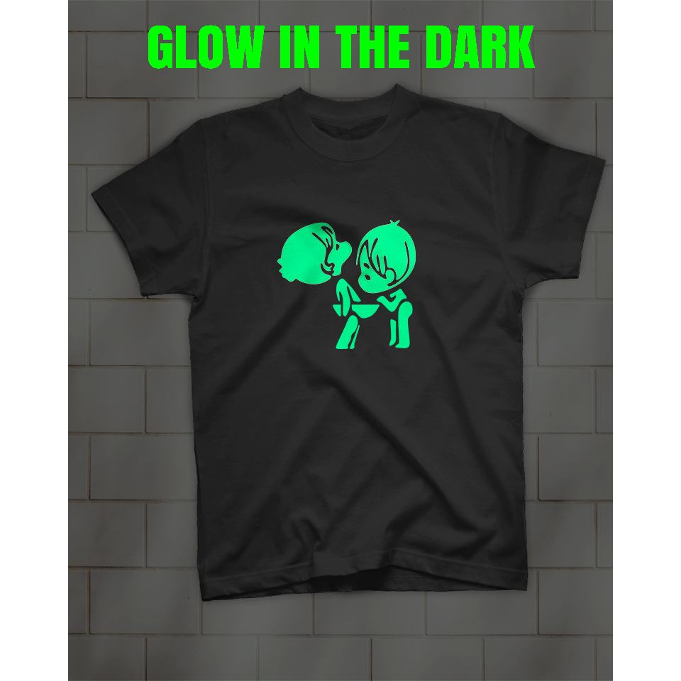 KAOS GLOW IN THE DARK BAJU NYALA DALAM GELAP