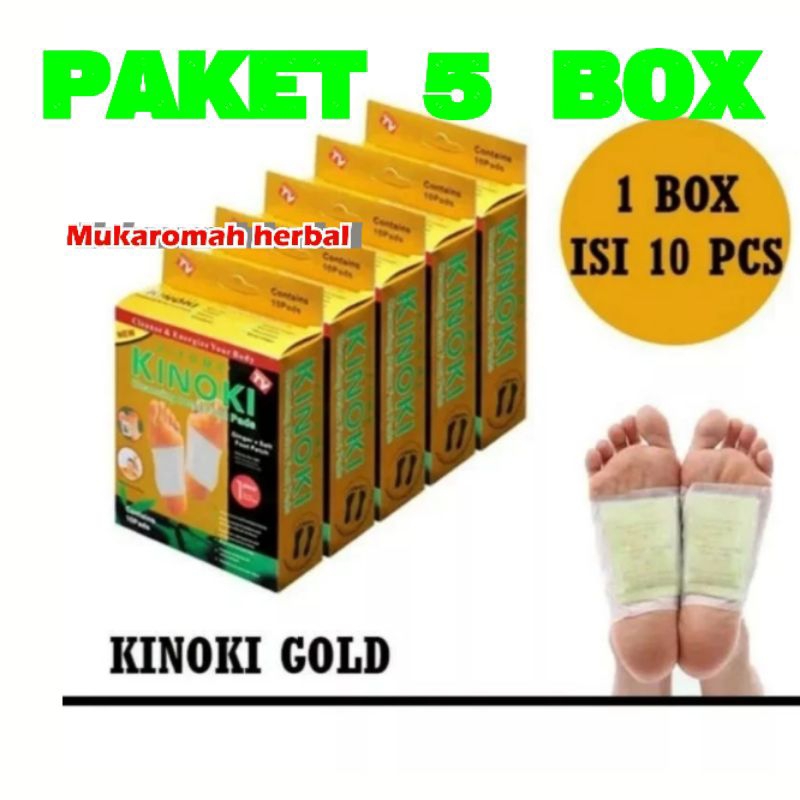 Kinoki Gold Koyo Kaki Detox Foot Herbal Penyerap Racun l 5Box Isi 50 pcs