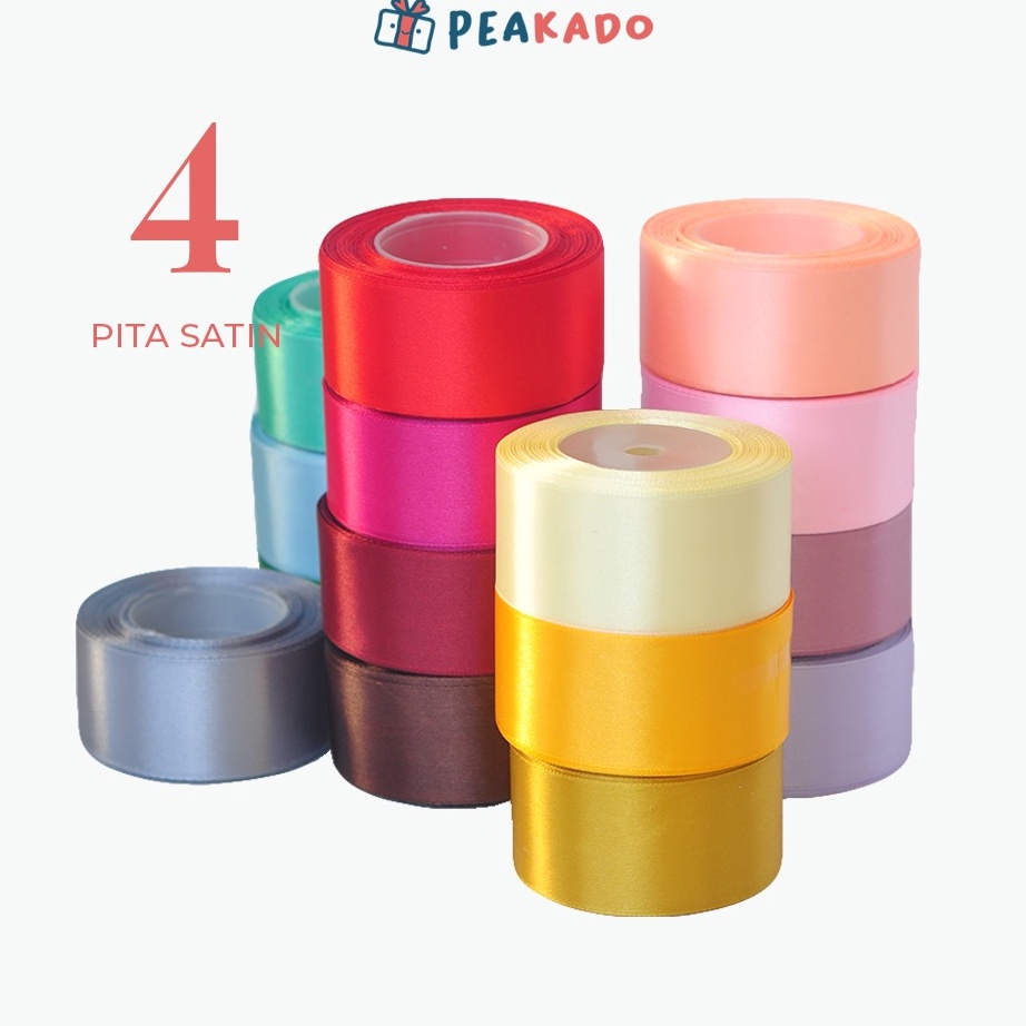 

Souvenir Kenangan Abadi dari Petualangan Anda Pita Satin Kado Roll 4cm 15 inch Per Meter DIY Kain Warna Warni inci 4 cm