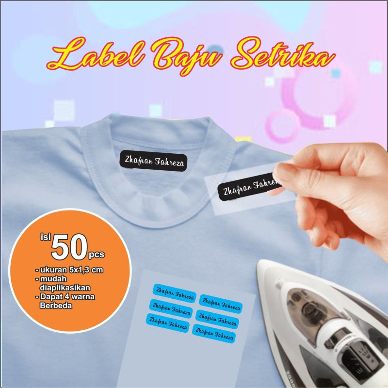 

label baju setrika vol 2 isi 50pcs