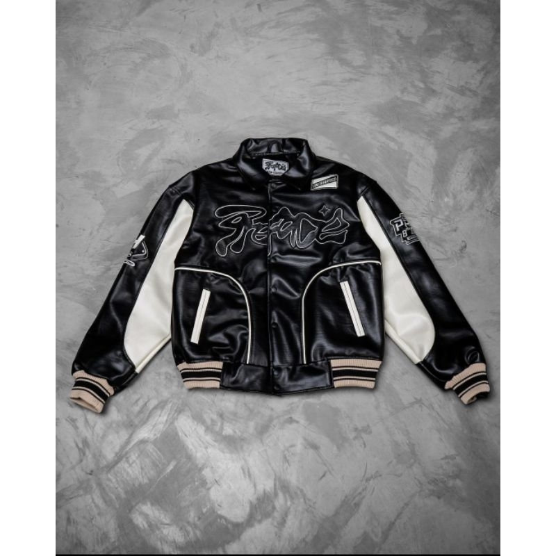 PREFACE UNCHARTED Varsity Leather Jacket