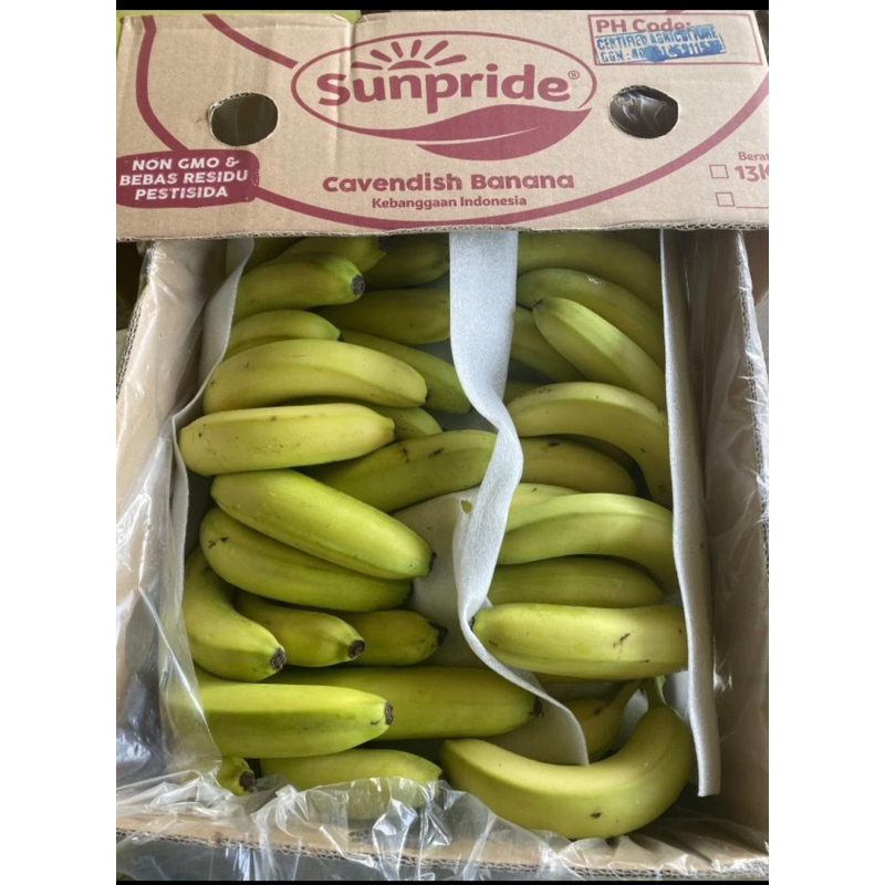 

buah pisang sunpride fresh 1 dus 13kg produk lokal