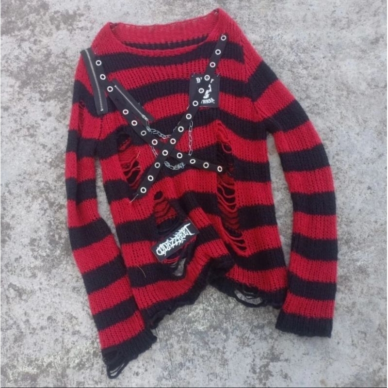 Knitwear Sweater Jumper Dirty Patricia is a Teenage Punk Rawk Seditionaries Bondage Syle