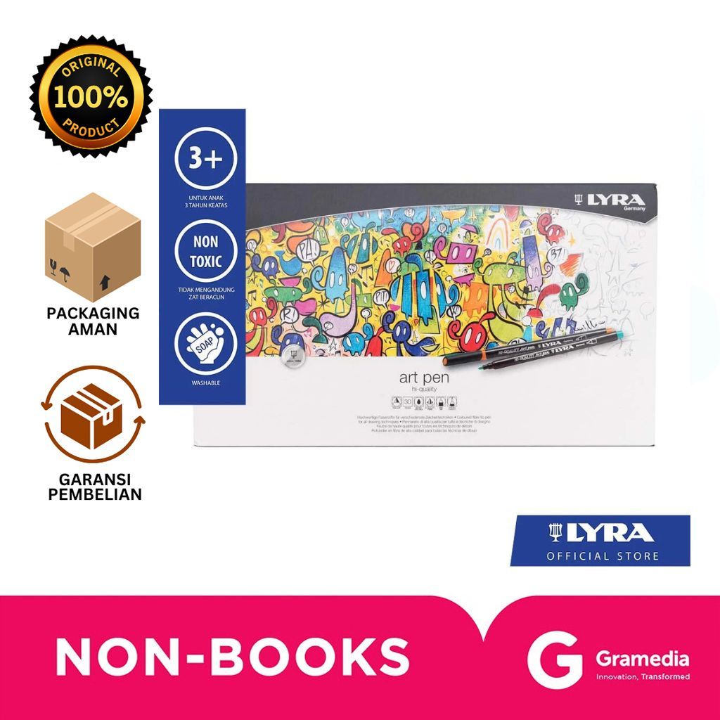 

Gramedia Bali - MNH-LYRA ARTPEN METAL BOX 30 PCS