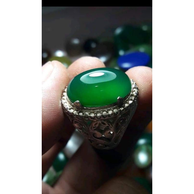 batu akik hijau Garut HQ