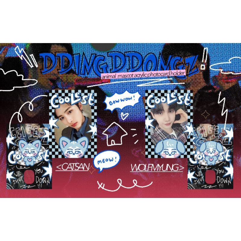 BOYNEXTDOOR ー Animal DDINGDDONGz fanart keychain / sticker / photocard holder